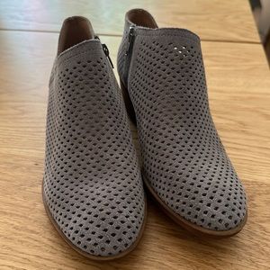 ⭐️ NWOT Lucky Brand Perforated Suede Ankle Booties